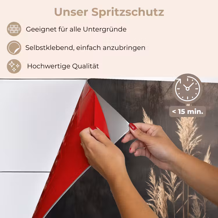 Siergras - Pluimen - Verlichting - Zwart keuken achterwand spatscherm klein -spatscherm_DE