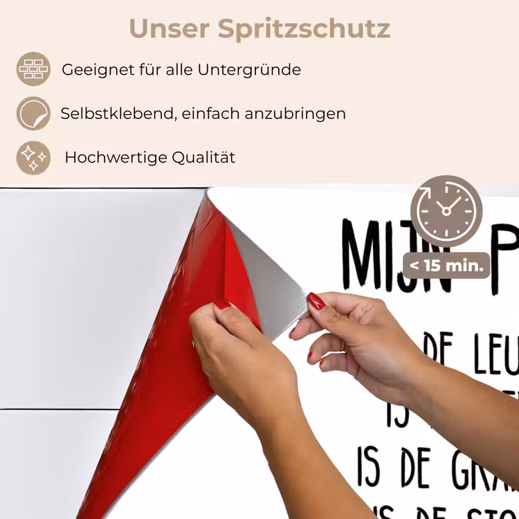 Quotes - Papa is mijn grote held - Spreuken - Papa keuken achterwand spatscherm klein -spatscherm_DE