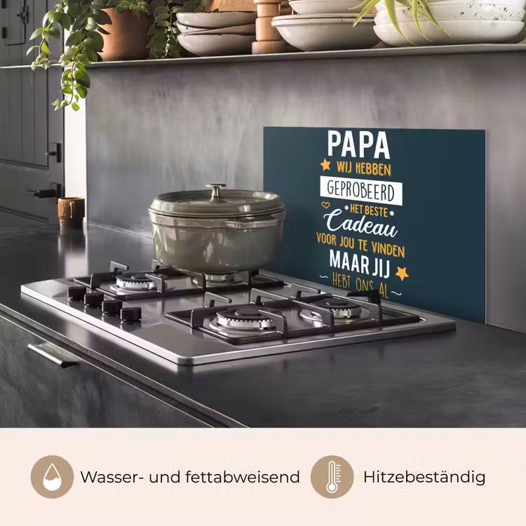 Quotes - Papa - Spreuken - Papa jij hebt ons al keuken achterwand spatscherm klein -usp_DE