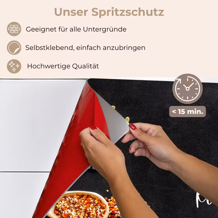 Quotes - Keuken - Spreuken - In deze keuken wordt gekookt met liefde - Liefde keuken achterwand spatscherm klein -spatscherm_DE