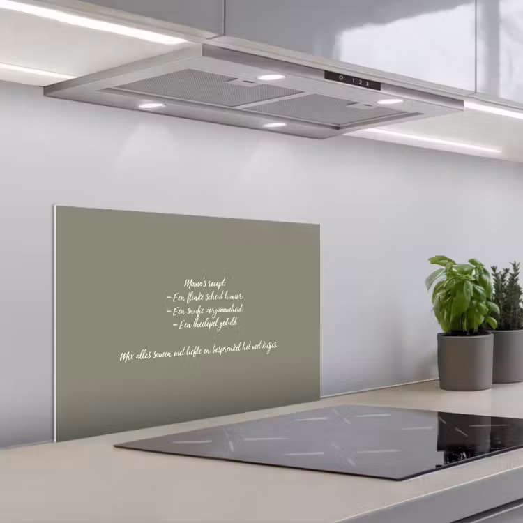 Quotes - Ma - Spreuken - Mama's recept - Koken keuken achterwand spatscherm klein -3d_schuin
