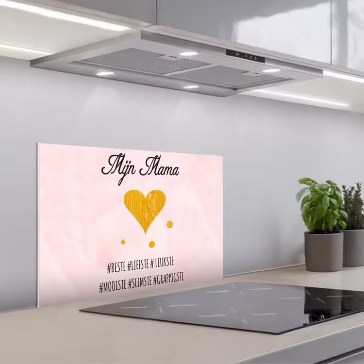 Quotes - Moeder - Spreuken - Mijn mama keuken achterwand spatscherm klein -3d_schuin