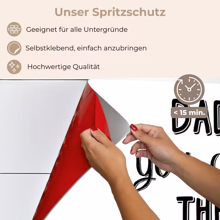 Quotes - Dad you are the best - Spreuken - Papa keuken achterwand spatscherm klein -spatscherm_DE