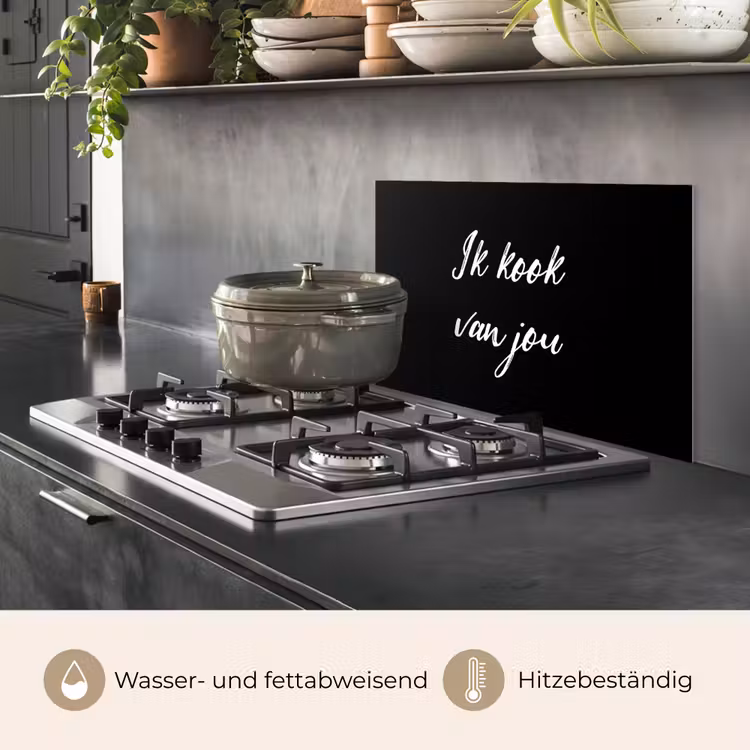 Quotes - Spreuken - Ik kook van jou - Liefde - Partner keuken achterwand spatscherm klein -usp_DE