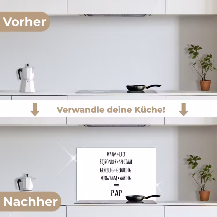Quotes - Pap definitie - Spreuken - Vader keuken achterwand spatscherm klein -voor_na_DE