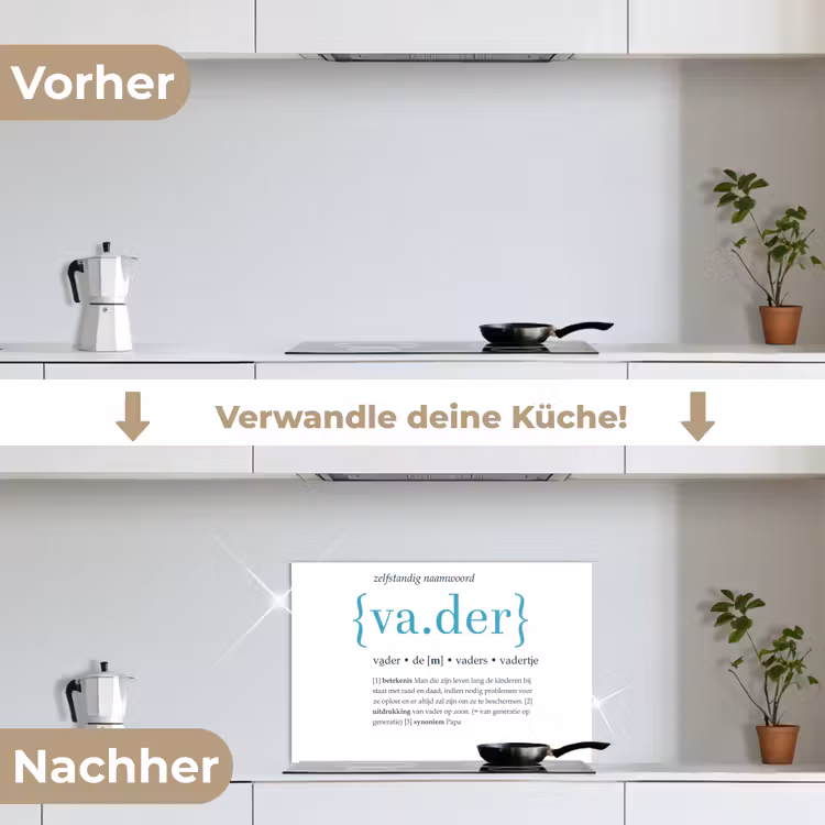 Quotes - Vader definitie - Spreuken - Woordenboek keuken achterwand spatscherm klein -voor_na_DE