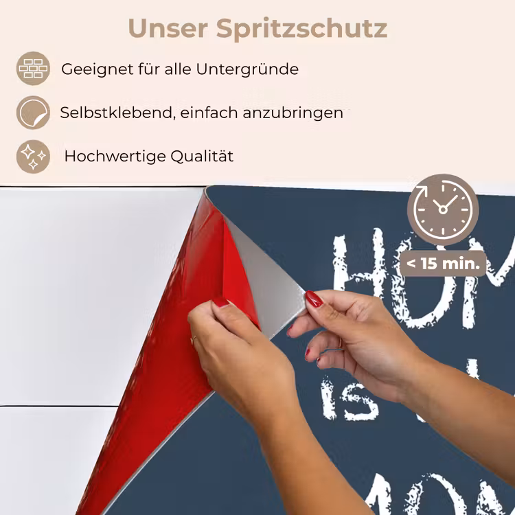 Quotes - Home is where mom is - Spreuken - Moeder keuken achterwand spatscherm klein -spatscherm_DE