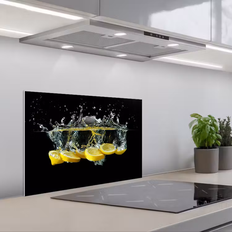 Citroen - Fruit - Geel - Stilleven - Water keuken achterwand spatscherm klein -3d_schuin