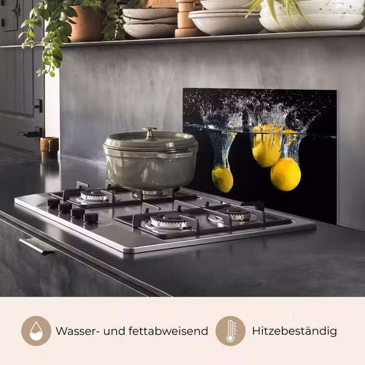Citroen - Fruit - Stilleven - Water - Geel keuken achterwand spatscherm klein -usp_DE