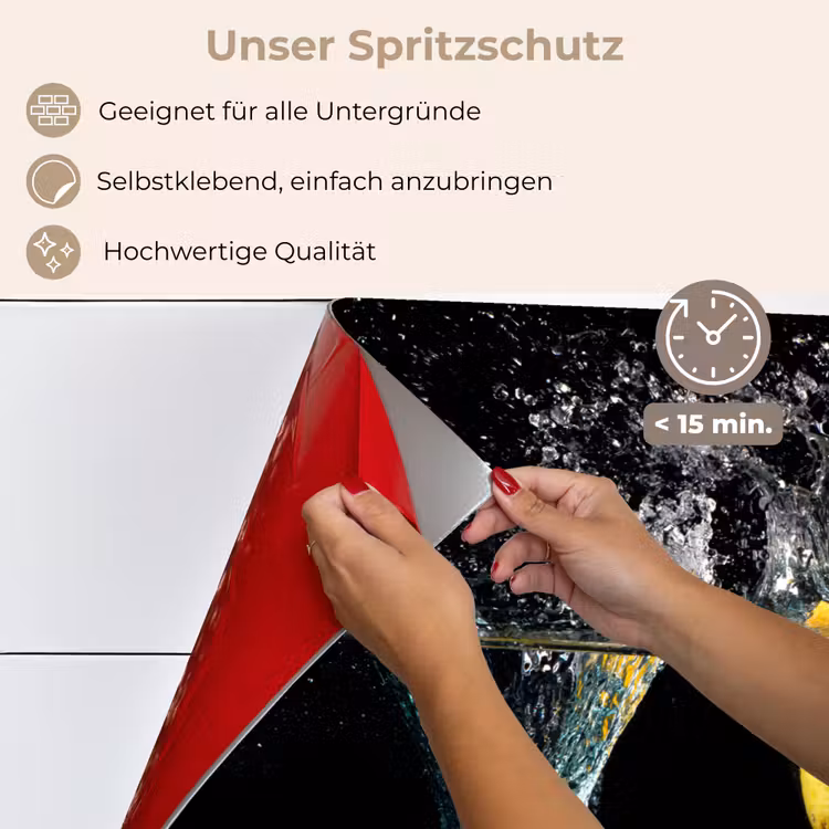 Citroen - Fruit - Stilleven - Water - Geel keuken achterwand spatscherm klein -spatscherm_DE