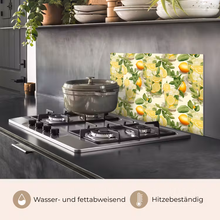 Citroen - Drankje - Glas - Munt keuken achterwand spatscherm klein 900 -usp_DE