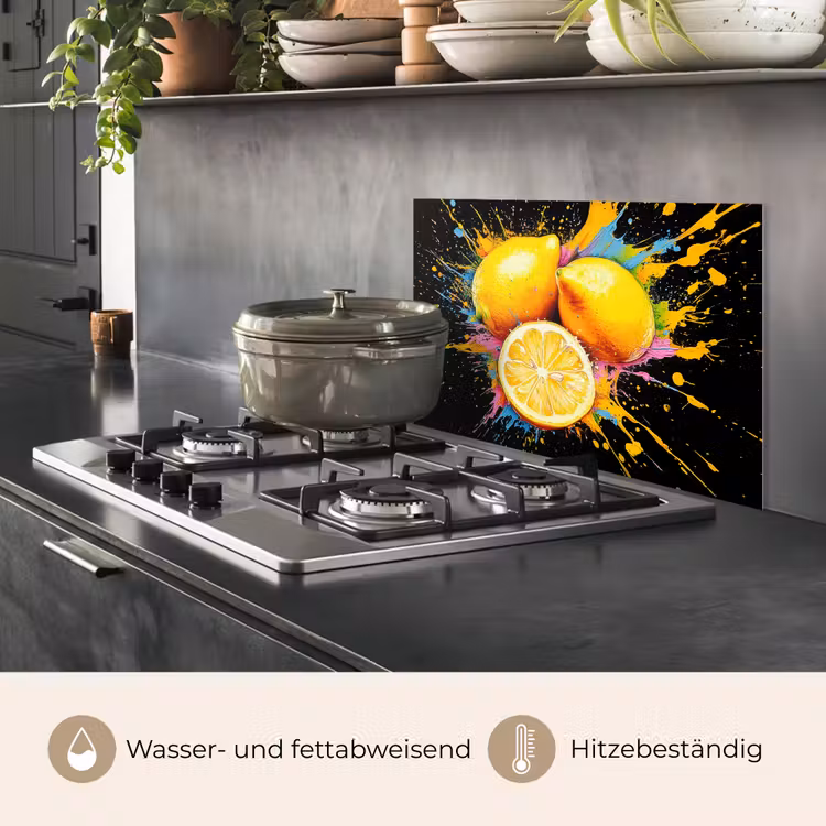Citroen - Graffiti - Kleurrijk - Verf - Modern keuken achterwand spatscherm klein -usp_DE