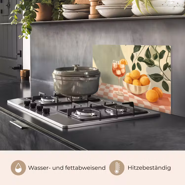 Citroenen - Glas - Tafelkleed - Geblokt keuken achterwand spatscherm klein -usp_DE