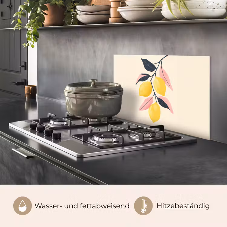 Citroenen - Felgeel - Tak - Bladeren keuken achterwand spatscherm klein -usp_DE