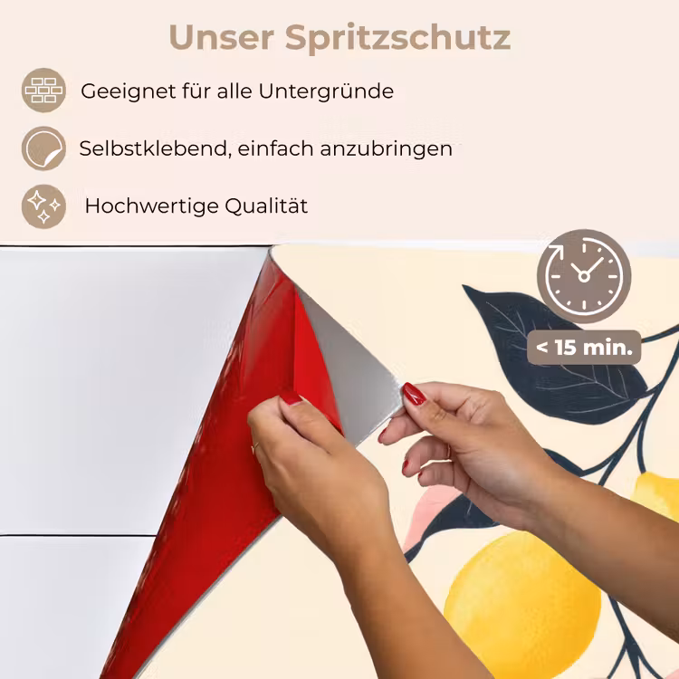 Citroenen - Felgeel - Tak - Bladeren keuken achterwand spatscherm klein -spatscherm_DE