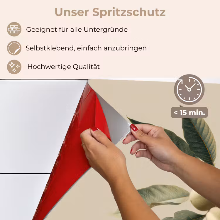 Tak - Groene Bladeren - Vruchten keuken achterwand spatscherm klein -spatscherm_DE