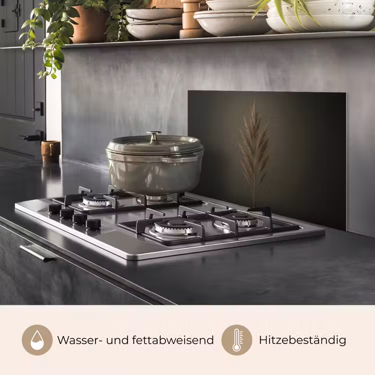 Tak - Pluimgras - Donkerbruin keuken achterwand spatscherm klein -usp_DE