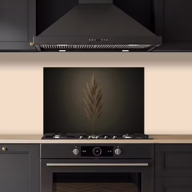 Tak - Pluimgras - Donkerbruin keuken achterwand spatscherm klein -sfeer1