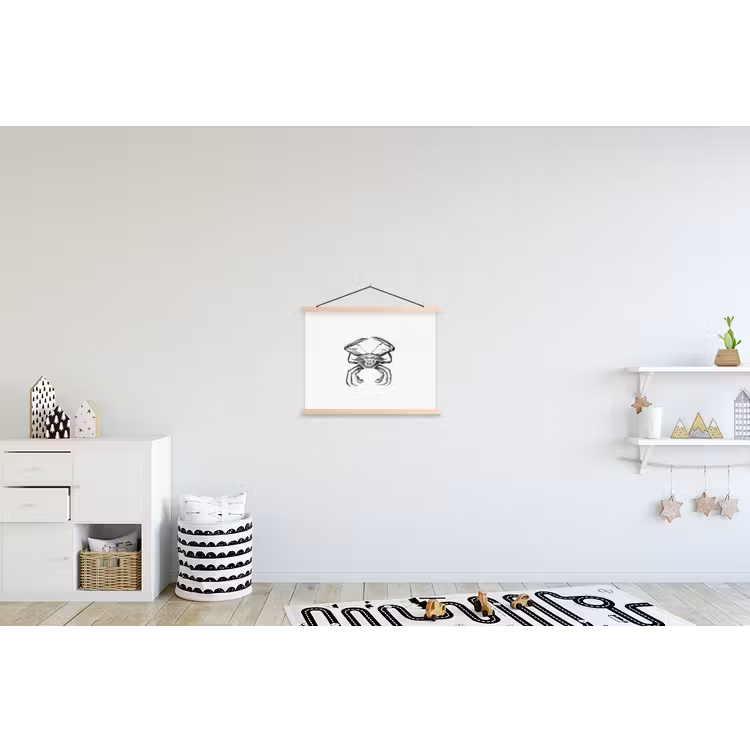 Tuinposter zwart wit - Ernst Haeckel - Vintage - Tuin - Kunst textielposter latten blank klein -kinderkamer