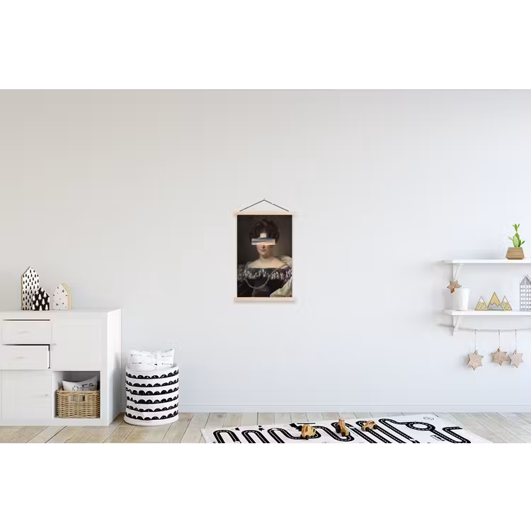 Johanna Henriette Engelen - Dubois Drahonet - Pastel textielposter latten blank klein -kinderkamer