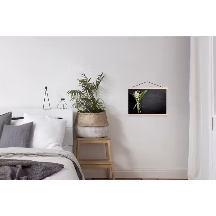 bloemen-5-1-1 textielposter latten blank klein -woonkamer