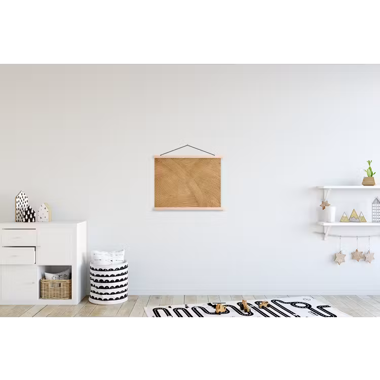 Structuren in rotan uit de natuur textielposter latten blank klein -kinderkamer