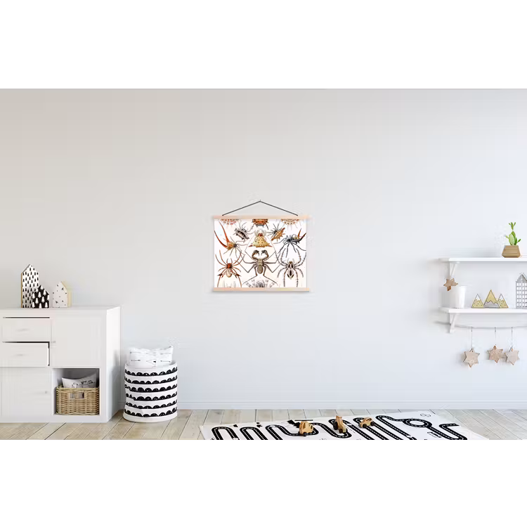 Retro - Ernst Haeckel - Insecten - Tuinposter - Tuin textielposter latten blank klein -kinderkamer