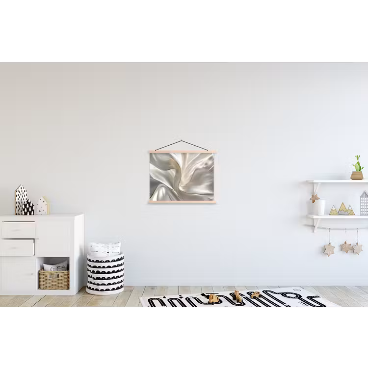 Stof - Plooien - Goud textielposter latten blank klein -kinderkamer
