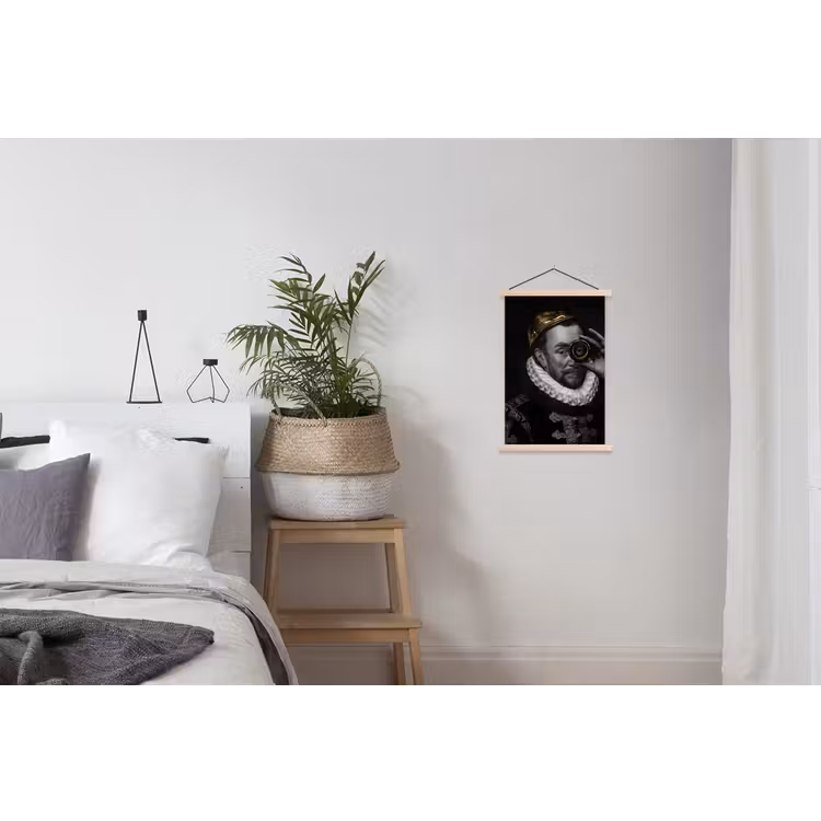 Willem van Oranje - Adriaen Thomasz - Goud - Lens textielposter latten blank klein -woonkamer