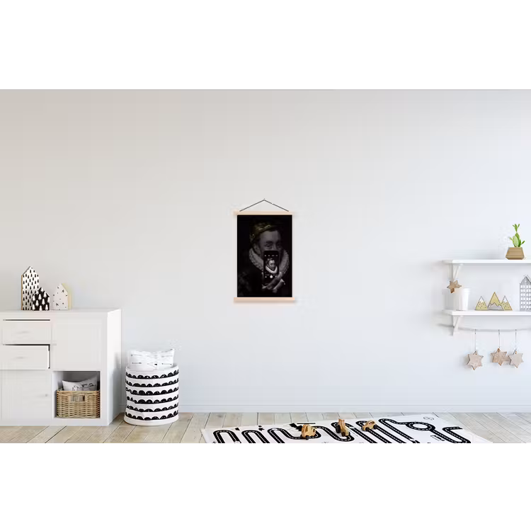 Willem van Oranje - Adriaen Thomasz - Smartphone textielposter latten blank klein -kinderkamer
