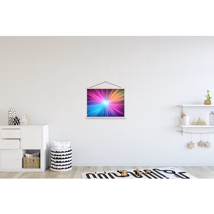 Abstract - Light - Burst - Modern - Colorful textielposter latten blank klein -kinderkamer