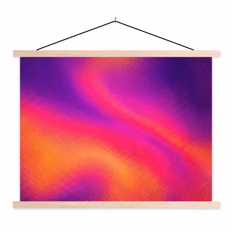 Abstract - Patroon - Kleurverloop textielposter latten blank klein -3d