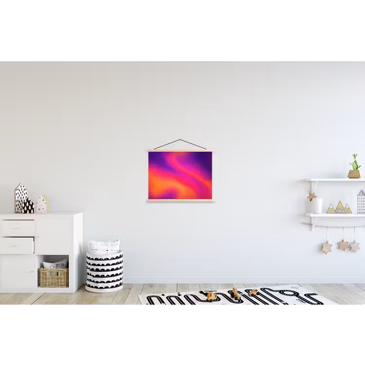 Abstract - Patroon - Kleurverloop textielposter latten blank klein -kinderkamer