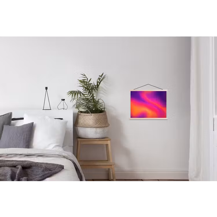 Abstract - Patroon - Kleurverloop textielposter latten blank klein -woonkamer
