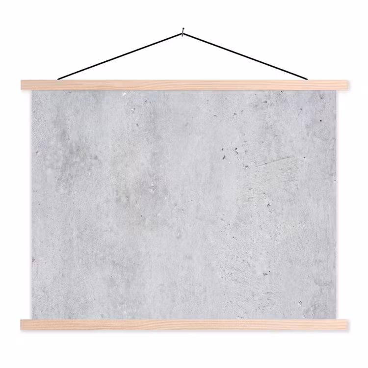 Beton - Textuur - Achtergrond - Grijs - Industrieel textielposter latten blank klein -3d
