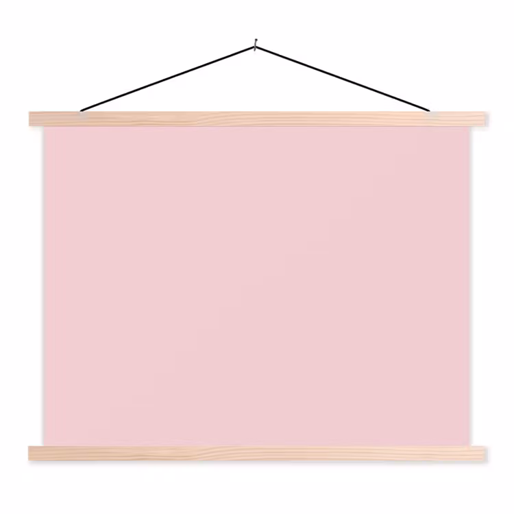 Blush - Pink - Roze textielposter latten blank klein 122 -3d