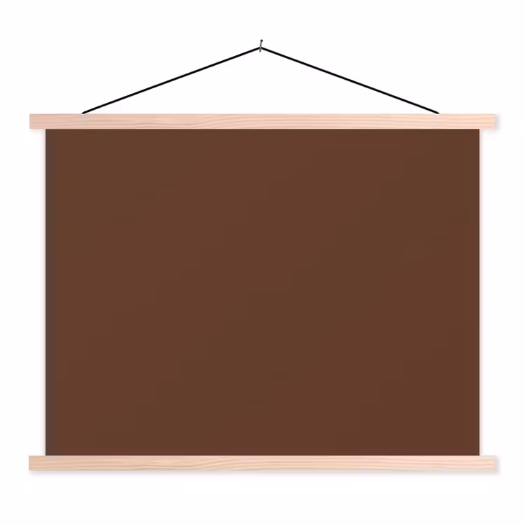 Deep - Clay - Brown - Bruin textielposter latten blank klein 122 -3d