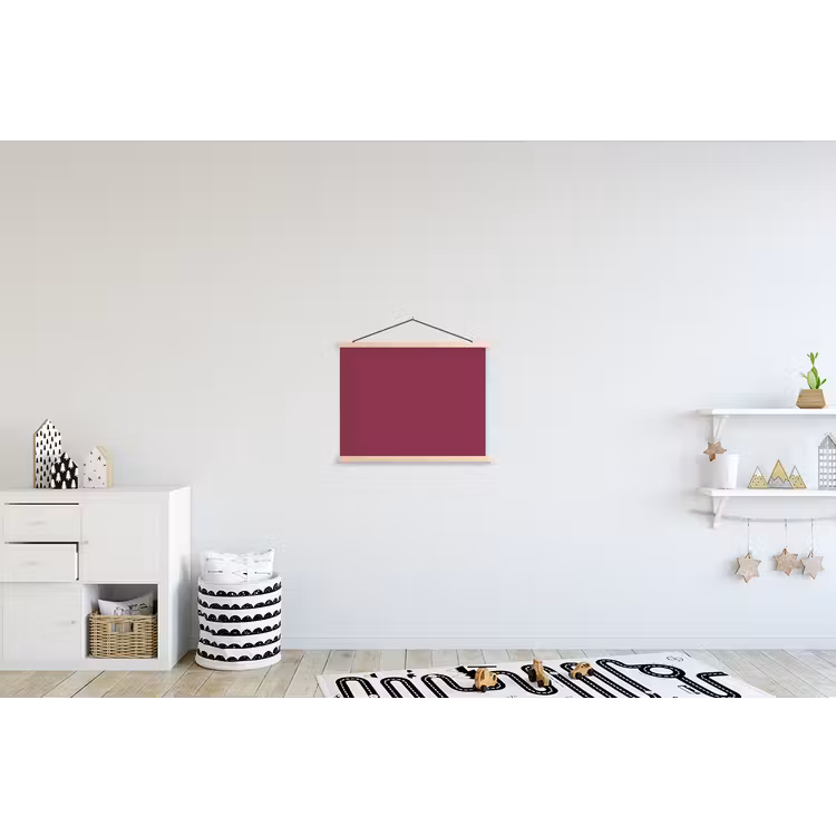 Deep - Rasberry - Rood textielposter latten blank klein 122 -kinderkamer