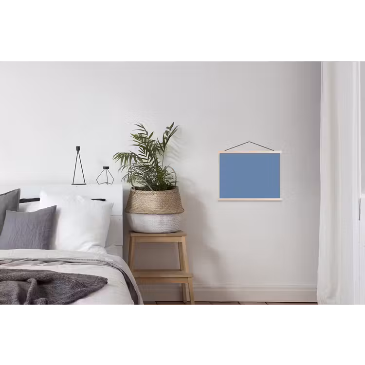 Denim - Breeze - Blauw textielposter latten blank klein 122 -woonkamer
