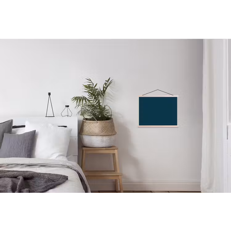 Dark - Indigo - Blauw textielposter latten blank klein 122 -woonkamer