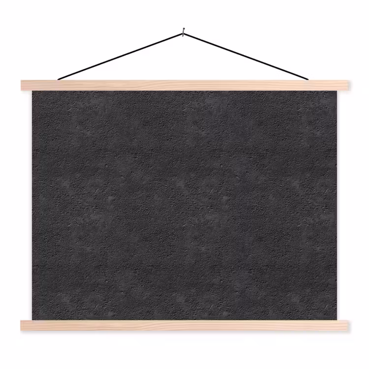 Donkergrijs - Asfaltstructuur - Ruw textielposter latten blank klein 122 -3d
