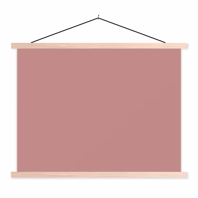 Dusty - Rose - Roze textielposter latten blank klein 122 -3d
