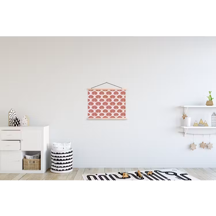Waaier - Motief - Terra textielposter latten blank klein 122 -kinderkamer