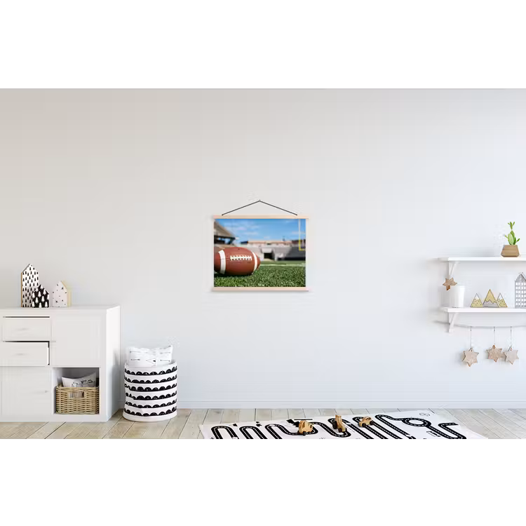 Football - Veld - Stadion - Sport textielposter latten blank klein -kinderkamer
