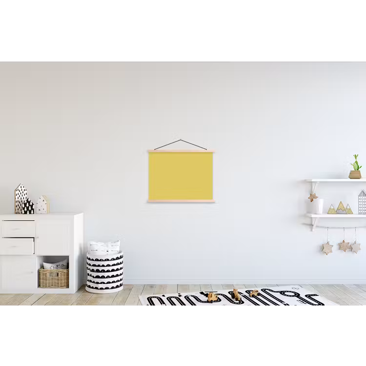 Golden - Ochre - Geel textielposter latten blank klein 122 -kinderkamer