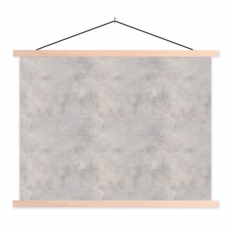 Grijs - Beton - Industrieel textielposter latten blank klein 122 -3d