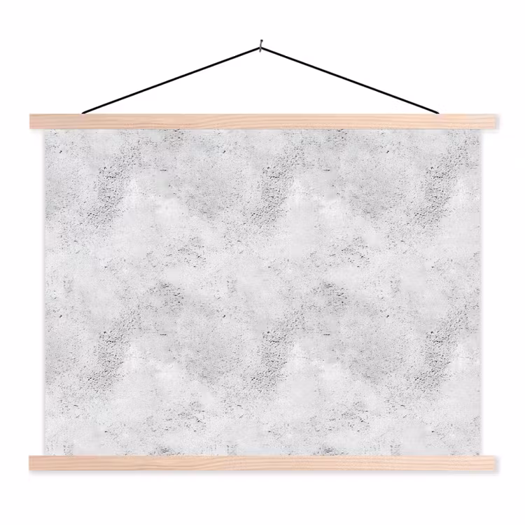 Lichtgrijs - Ruw - Subtiel textielposter latten blank klein 122 -3d