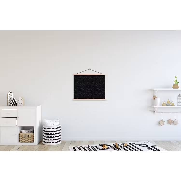 Tegels - Patroon - Marmer - Zwart textielposter latten blank klein 122 -kinderkamer