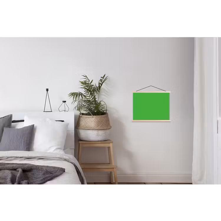 Kelly - Green - Groen textielposter latten blank klein 122 -woonkamer