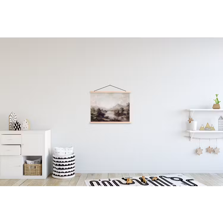 Klassiek - Landschap - Sereen textielposter latten blank klein -kinderkamer